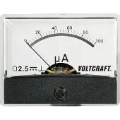 Voltcraft AM-60X46/100µA/DC: Inbouwmeetinstrument, AM-60X46/100µA/DC, 100 µA, roterende spoel