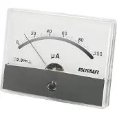 Voltcraft AM-86X65/100µA AM-86X65/100µA Inbouwmeter AM-86X65/100µA/DC Draaispoel