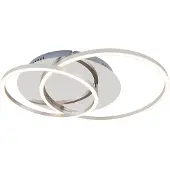 Briloner LED-plafondlamp Frame, dimbaar, chroom / zilver, Woon-/ Eetkamer, metaal, Modern, LED plafondlamp