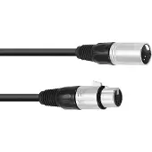 Omnitronic 30220768 XLR Verbindingskabel [1x XLR-stekker 5-polig - 1x XLR-bus 5-polig] 3.00 m Zwart