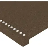 vidaXL Hoofdbord LED 147x16x78/88 cm stof donkerbruin