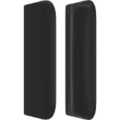 vidaXL Hoofdbord met randen 203x16x78/88 cm kunstleer zwart