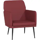 vidaXL Fauteuil 61x78x80 cm kunstleer wijnrood