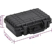 vidaXL Flightcase draagbaar 30x22x10 cm PP zwart
