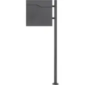 ML-Design Brievenbus 37x36,5x11 cm antraciet/houtlook staal