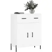 vidaXL Dressoir 69,5x34x90 cm bewerkt hout wit