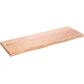 vidaXL Wastafelblad 80x30x2 behandeld massief hout lichtbruin