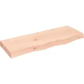 vidaXL Wastafelblad 80x30x(2-6) cm onbehandeld massief hout