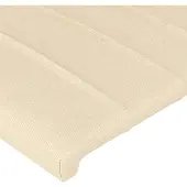 vidaXL Hoofdbord LED 147x16x78/88 cm stof crèmekleurig