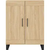 vidaXL Hoge kast 69,5x34x180 cm bewerkt hout sonoma eikenkleurig