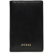 GUESS Leren Kaarthoes Card Holder Black Zwart