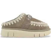 Mou Dames Groenbruine Bounce leren klompen (41), Leer, 3 tot 5 cm, Geen, Casual MU.FW531001A
