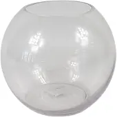 Diversen Vaas glas rond 17,5 cm