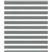 vidaXL Dubbele rolgordijn, donkergrijs, 135x150 cm, stofbreedte 130,9 cm, polyester