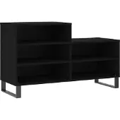 vidaXL Schoenenkast 102x36x60 cm bewerkt hout zwart