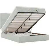 vidaXL Ottoman bed met matrassen 140x200cm fluweel lichtgrijs