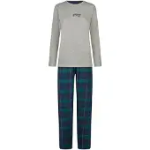 Happy Shorts Pyjama 'Christmas' donkerblauw / grijs gemêleerd / groen