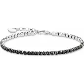 Thomas Sabo Zilveren TennisArmband met Zwarte Zirconia