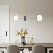LumenXL Design hanglamp Danley, 2-lichts - melkwit