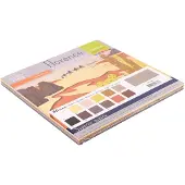 Florence Cardstock - Multipack Aarde Tinten - 30,5 x 30,5 cm - 60 vellen - Glad - 216 g