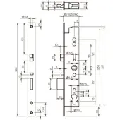 Abloy EL260 Paniekdeurslot | signalering | zelfvergrendelend | DM45mm | PC92mm | voorplaat RVS 24x300mm rechthoekig | DR 1+2+3+4 - 10013785