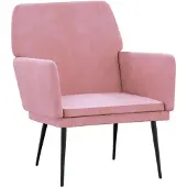 vidaXL Fauteuil 62x79x79 cm fluweel roze