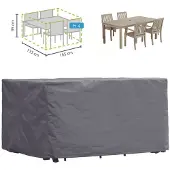 Perel Tuinsethoes | Vierkant | 165 x 135 x 95 cm (PP, Grijs)