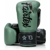 Booster Fairtex X Bokshandschoenen - FXB BG V2 - Echt leer - Donkergroen/Zwart 12 oz