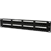 Gembird 19 inch patch panel | 48x RJ45 | CAT6 | UTP | 2U | zwart