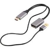 Gembird Actieve 4K HDMI naar DisplayPort-adapter, zwart