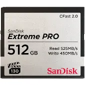SanDisk CFast Extreme Pro, VPG130, 512GB, 525Mb/s