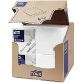 Tork Servetten Soft Advanced 477149, 2-laags, 1/4 vouw, reliëf, L 330 x B 330 mm, FSC papier, wit, 10 x 200 stuks