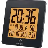 Renkforce 1383425 Funkwekker, zwart, met 2 alarmtijden