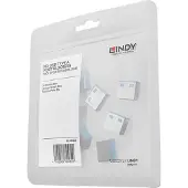Lindy USB-Lock USB-A-poortslot Set van 10 stuks Blauw Sleutelslot Zonder sleutel