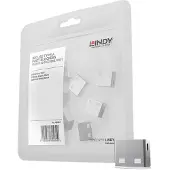 Lindy USB Port Lock USB-A-poortslot Set van 10 stuks Wit Zonder sleutel