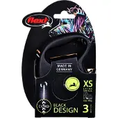 Flexi Rollijn Black Design Cord Zwart