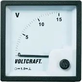 Voltcraft AM-72x72/15V AM-72x72/15V Analoog inbouwmeetinstrument AM-72x72/15 V 15 V/AC Draaispoel