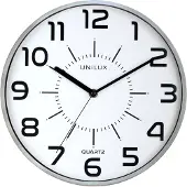 Unilux Pop klok - grijs - Ø 28 - rond - stil