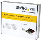 StarTech.com STARTECH PCI Express kaart met 3 poorten USB 3.0 en 1 poort Gigabit Ethernet met UASP - PCIe adapter 3x USB 1x GbE