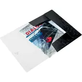 Leitz WOW elastomap met 3 kleppen, uit PP, ft A4, zwart