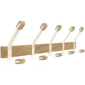 Home>it kapstok met 5 haken 50 × 7 x 12 cm wit beukenhout