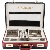 King Hoff 3515 - luxe bestekset koffer - 72 delig - 12 persoons - Modern bestek