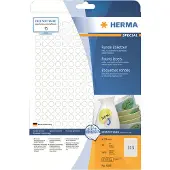 Herma verwijderbare etiketten nr. 4385, rond, Ø 10 mm, zelfklevend, bedrukbaar, papier, wit, 7875 stuks op 25 vellen