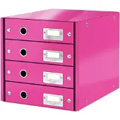 Leitz Click + Store, 4 schuifladen, vlak, roze