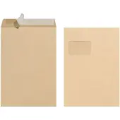 Herlitz envelop - DIN C4 - met venster - bruin