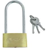 Mega Messing Hangslot met Lange Beugel - 50mm - 3 Sleutels