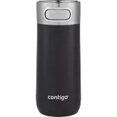 CONTIGO Luxe Autoseal thermosbeker, roestvrijstalen beker-to-go, isoleerfles, lekvrij, koffiebeker-to-go, vaatwasserbestendig, isoleerbeker met Easy-Clean-deksel, BPA-vrij, 360 ml | Licorice