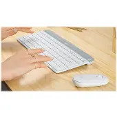 Logitech MK470 Slim Draadloos Toetsenbord en Muis Wit QWERTY