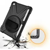 ESTUFF Hoes - - iPad Pro 10.2 - Zwart - Polycarbonaat - Silicoon