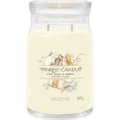 Yankee candle - Soft Wool & Amber Large Jar Geurkaars - 90 branduren - twee lonten